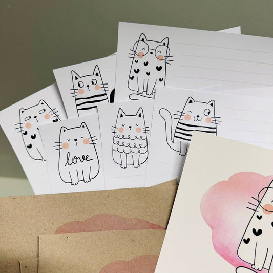 CUTE CATS Writing Paper Set