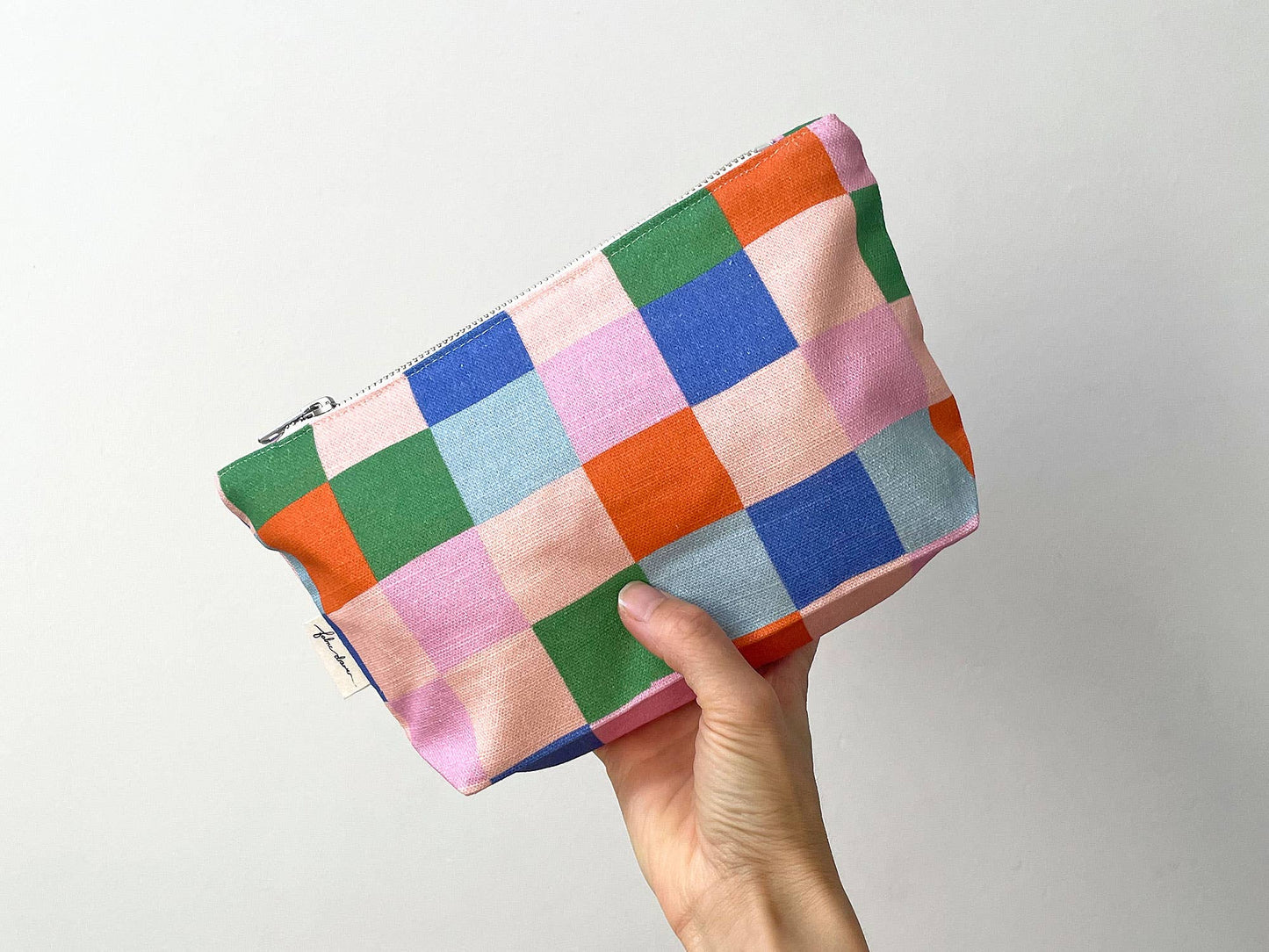 Handmade Make-up, Travel, Clutch Zip Purse - Picnic