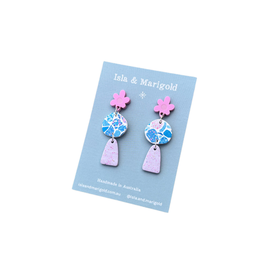 Handmade Earrings- Terrazzo Dangles