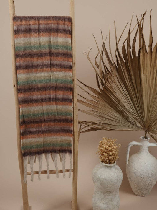 Fluffy Oversized Scarf - Alaska - Striped Candy