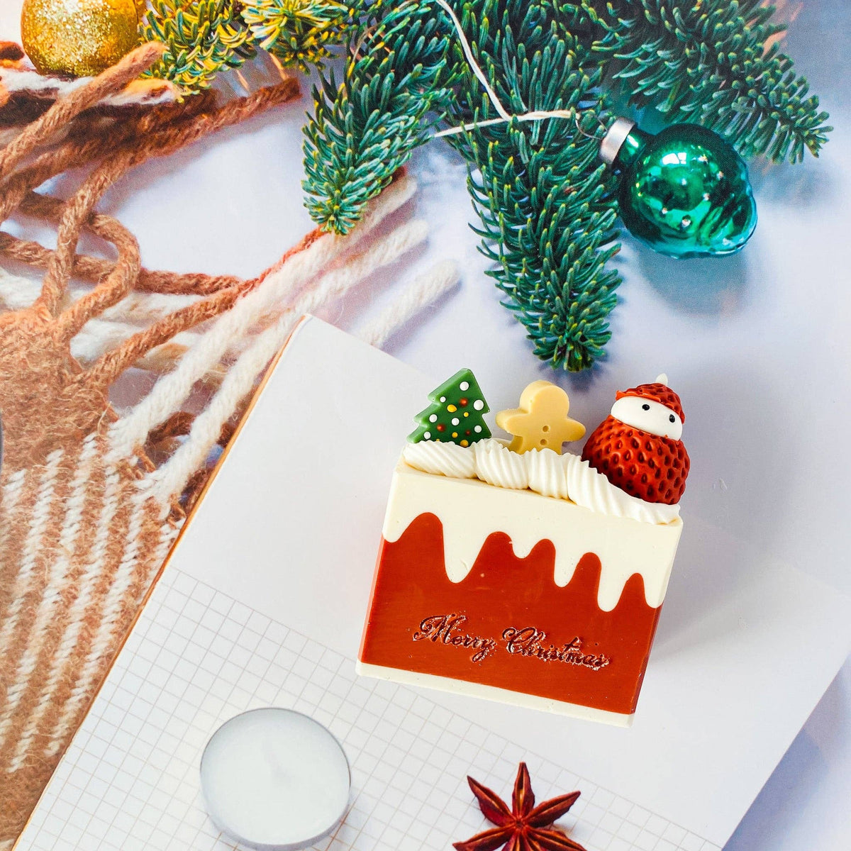 Handmade Artisan Christmas Soap | Christmas Fantasia | Champagne & Strawberry Scent