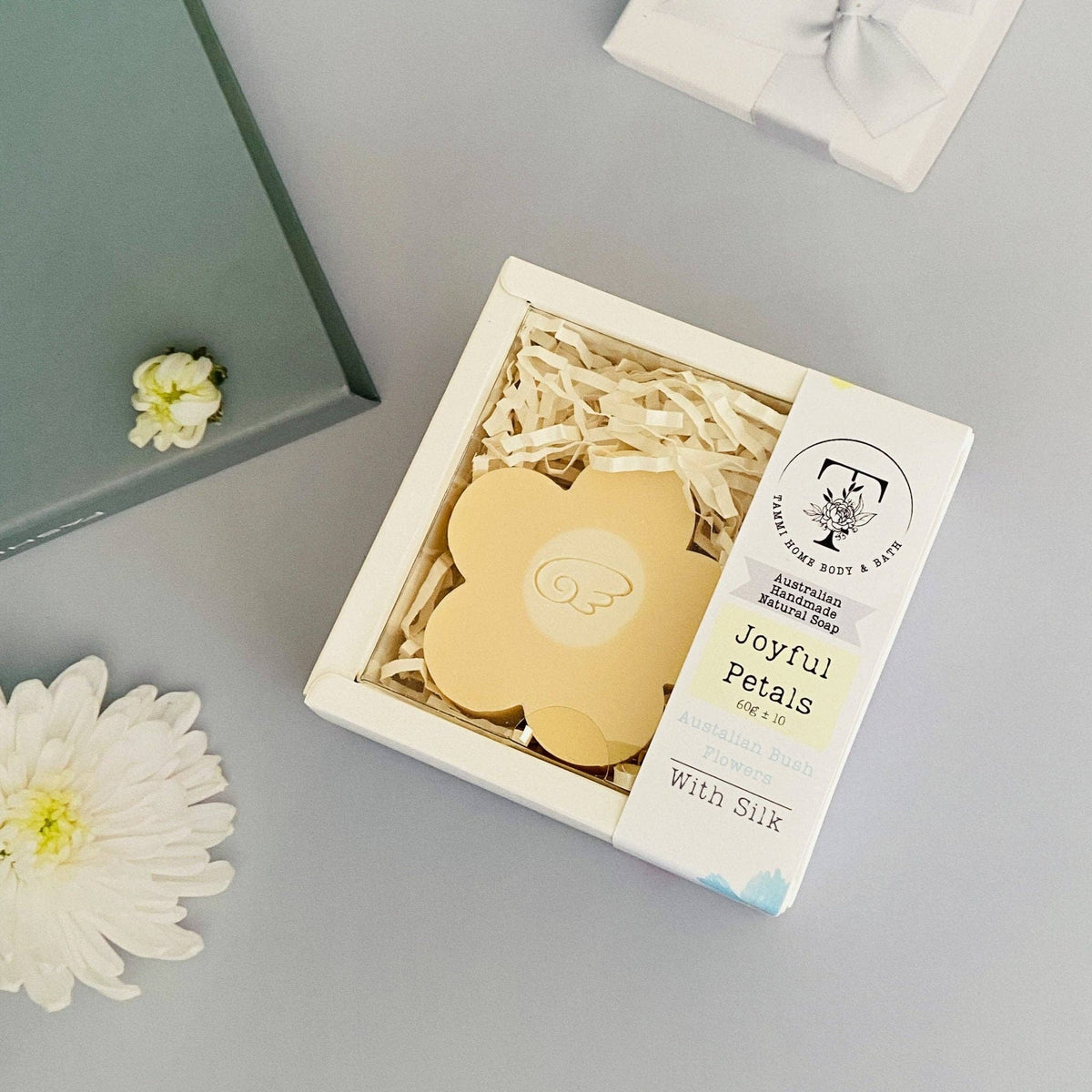Handmade Artisan Soap with Silk | Joyful Petals | Australian Bush Flowers Scent