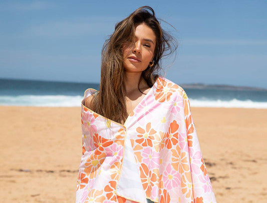 Sand Free Beach Towel - Sunshine Flora