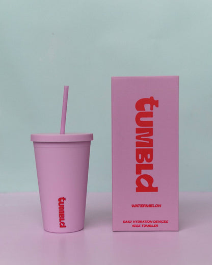 Daily Hydration Insulated Tumbler / Coffee Cup - Watermelon