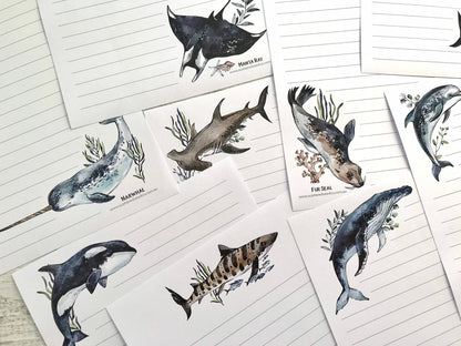 OCEAN FRIENDS Letter Writing Paper Set- FOR KIDS