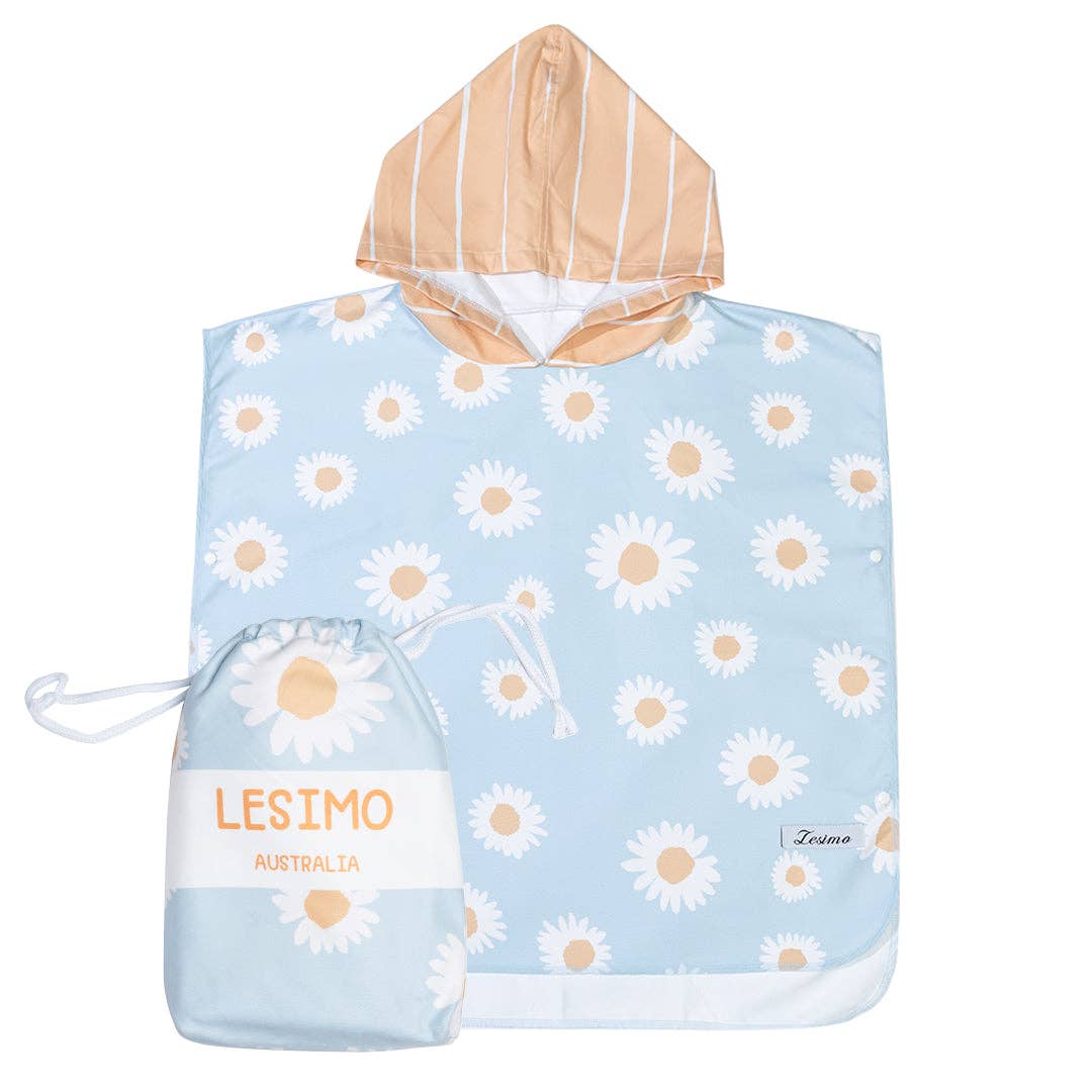 Sand Free Kids Hooded Towel - Daisy: Small (3-7 yrs）