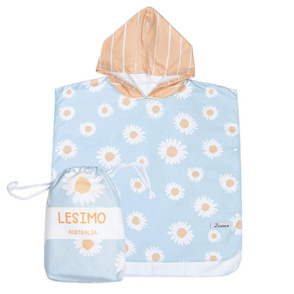 Sand Free Kids Hooded Towel - Daisy: Small (3-7 yrs）