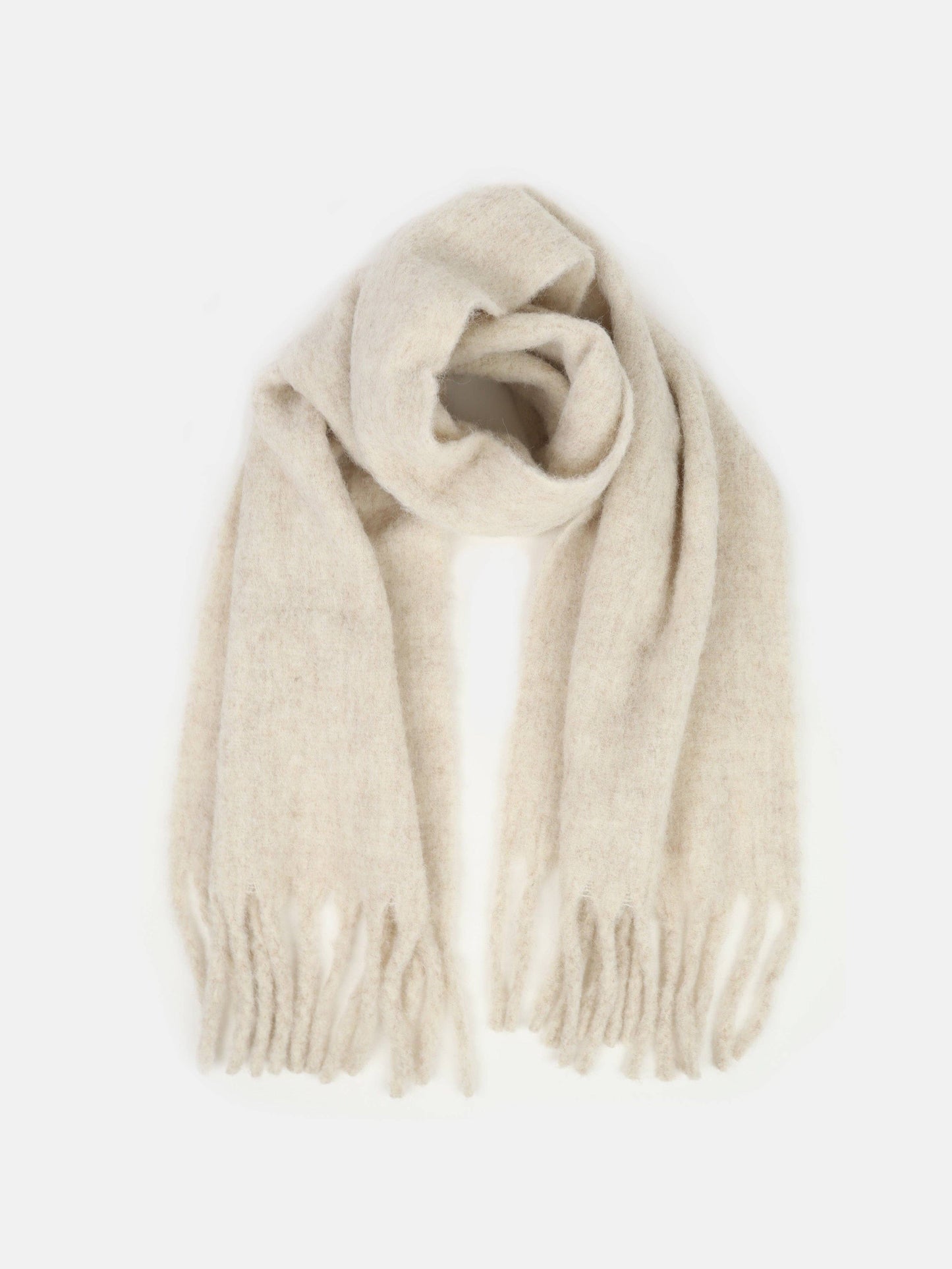 Oatmeal Betty Fluffy Scarf