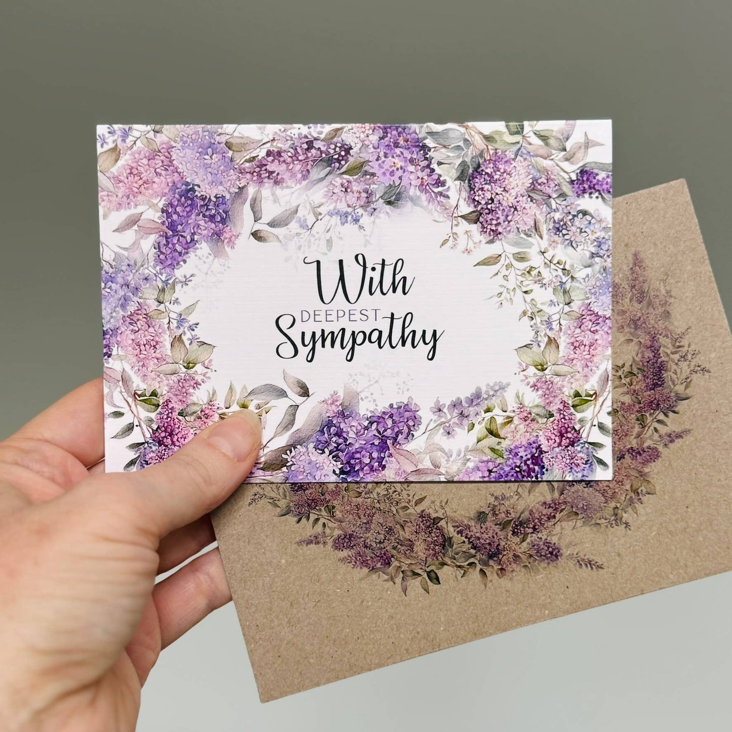 Sweet Lilacs card - With Deepest Sympathy Card
