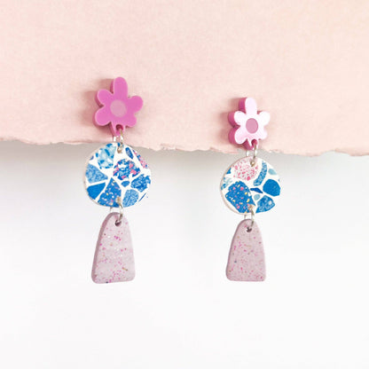Handmade Earrings- Terrazzo Dangles