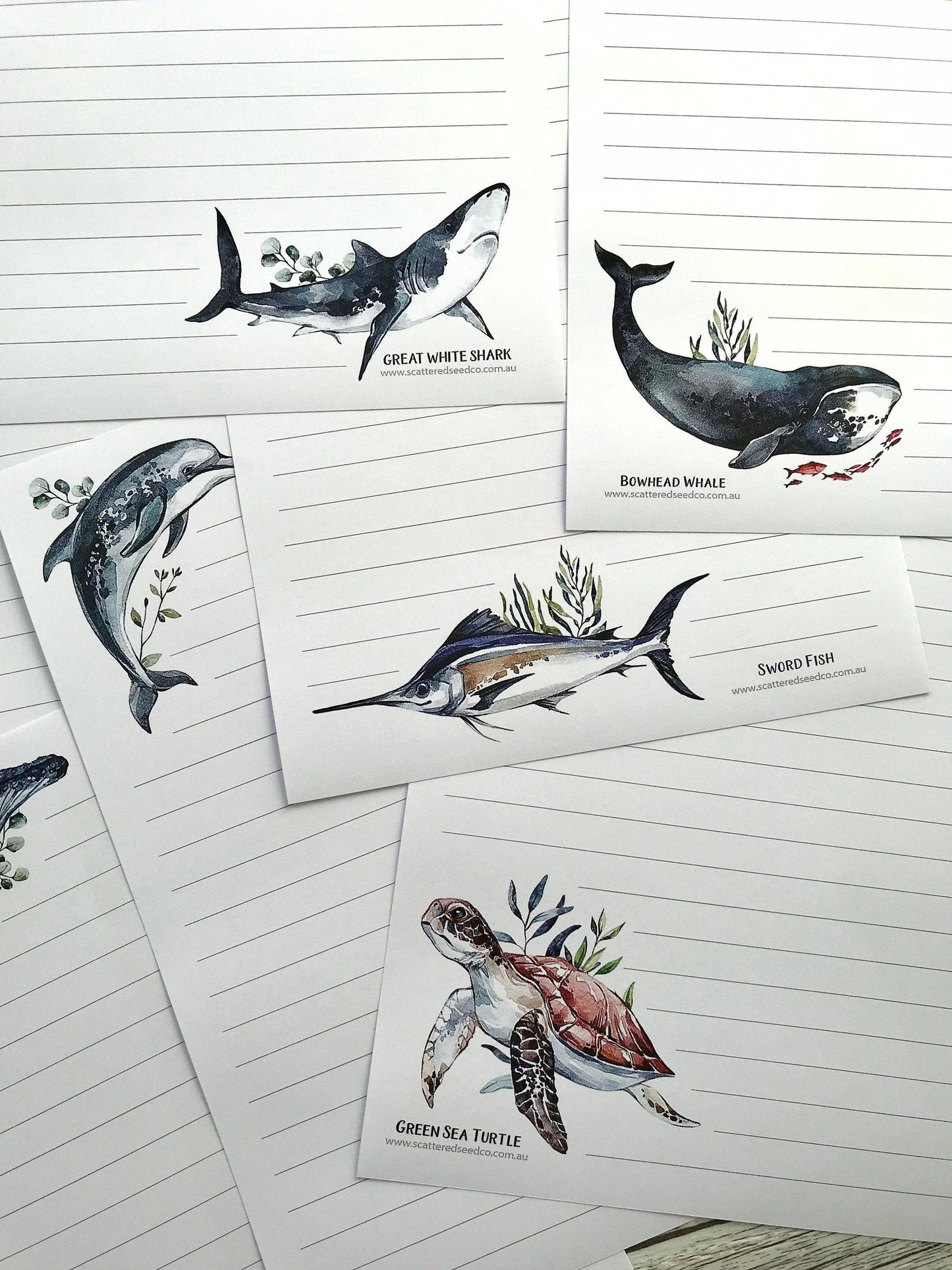 OCEAN FRIENDS Letter Writing Paper Set- FOR KIDS