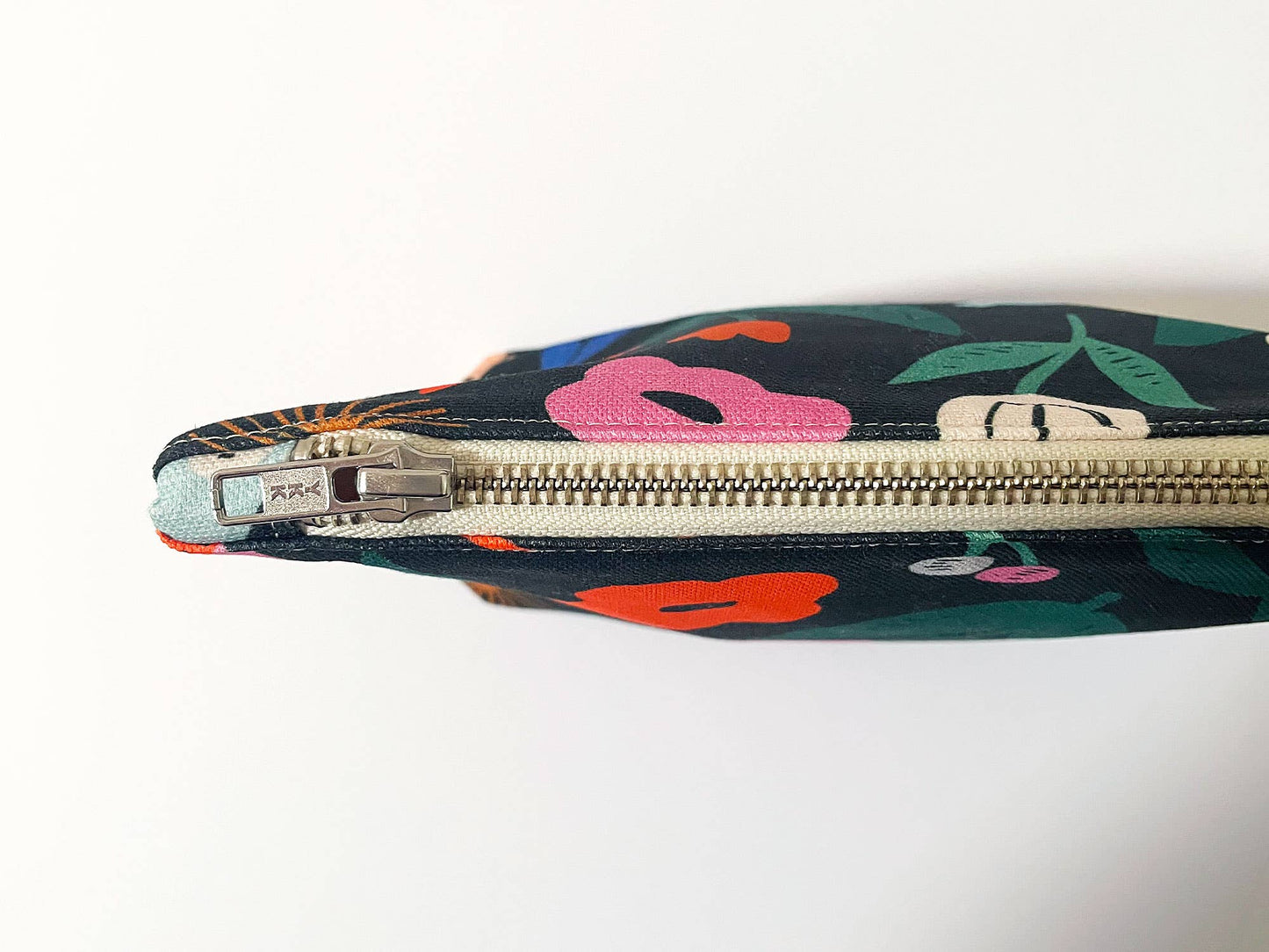 Handmade Make-up, Travel, Clutch Zip Purse - Floral Pop