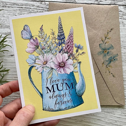 SPRING GARDEN I love you Mum - Mothers Day card