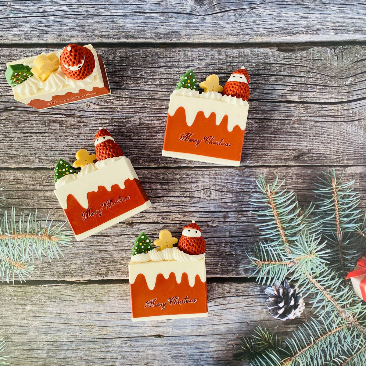 Handmade Artisan Christmas Soap | Christmas Fantasia | Champagne & Strawberry Scent