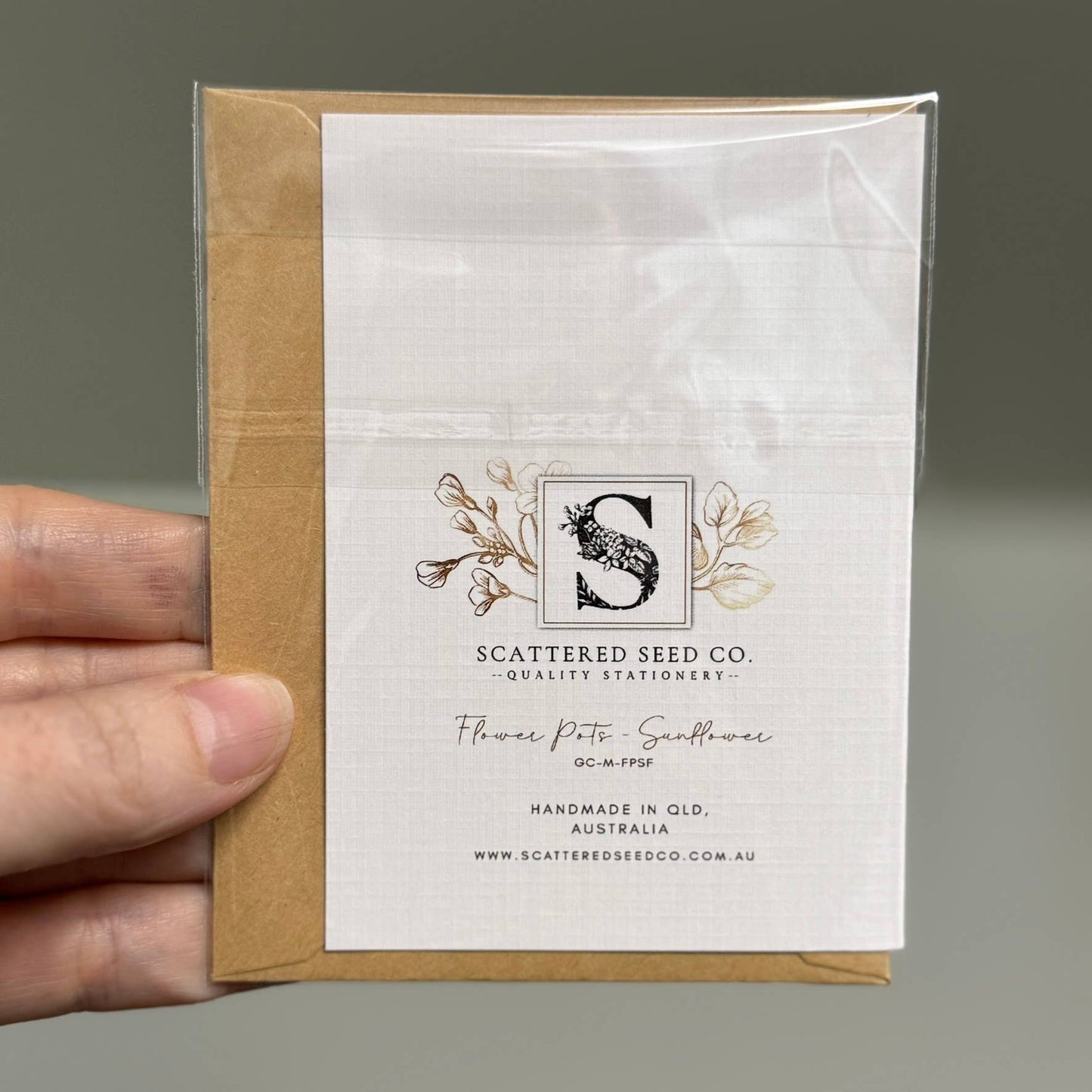 Mini greeting Cards -  Flower pots x 4