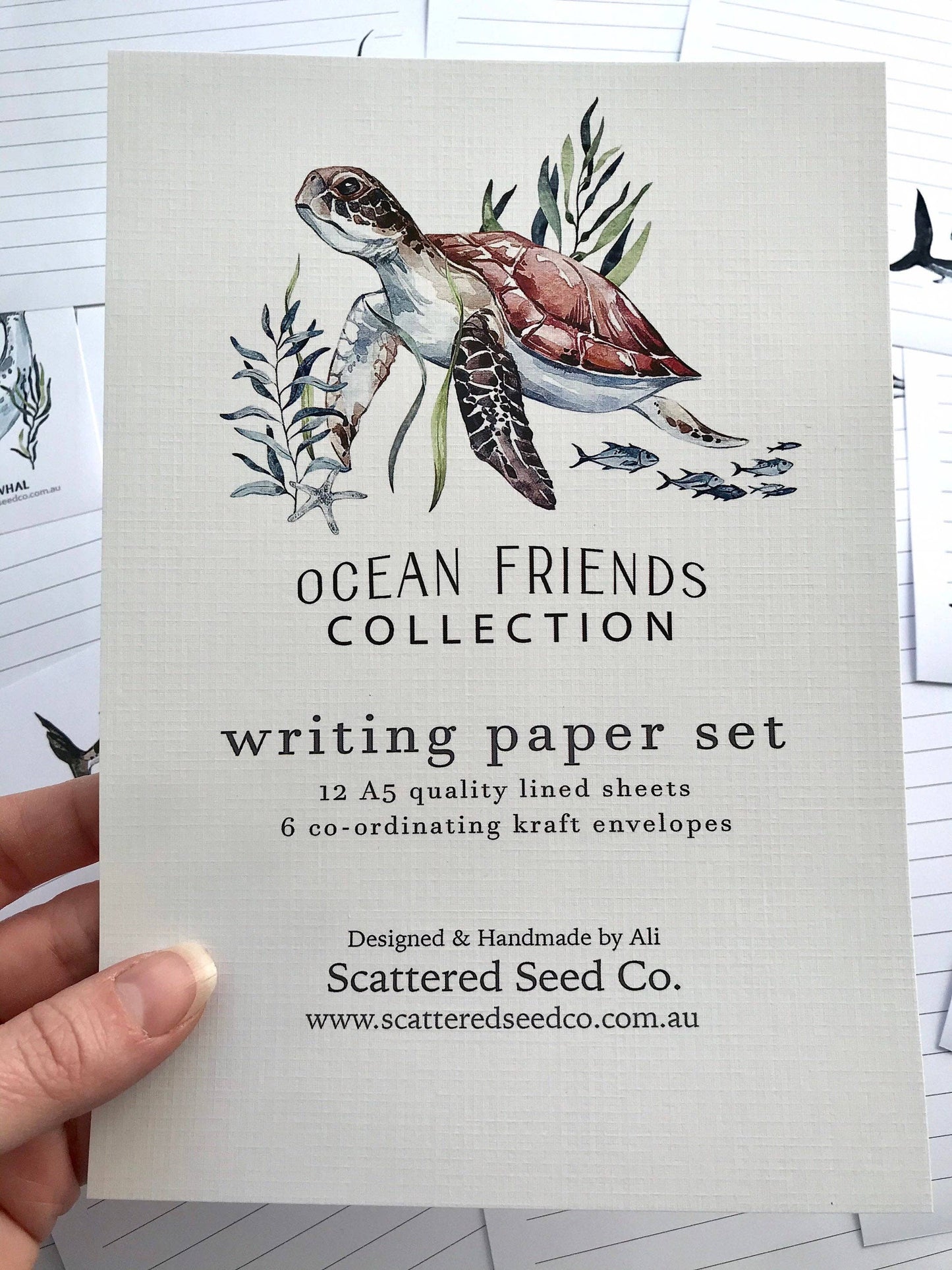 OCEAN FRIENDS Letter Writing Paper Set- FOR KIDS