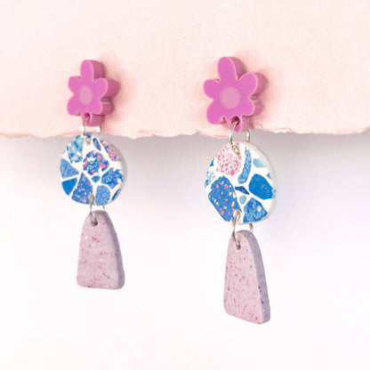 Handmade Earrings- Terrazzo Dangles