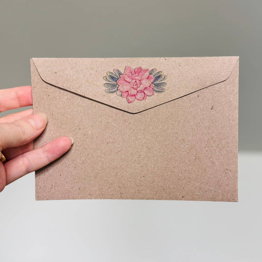 With Love Succulent Card-Regular Size