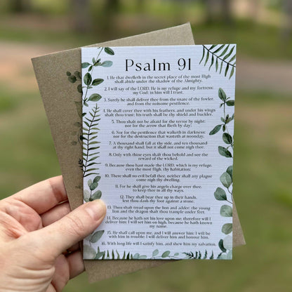 Psalm 91 Christian Card - Neutral