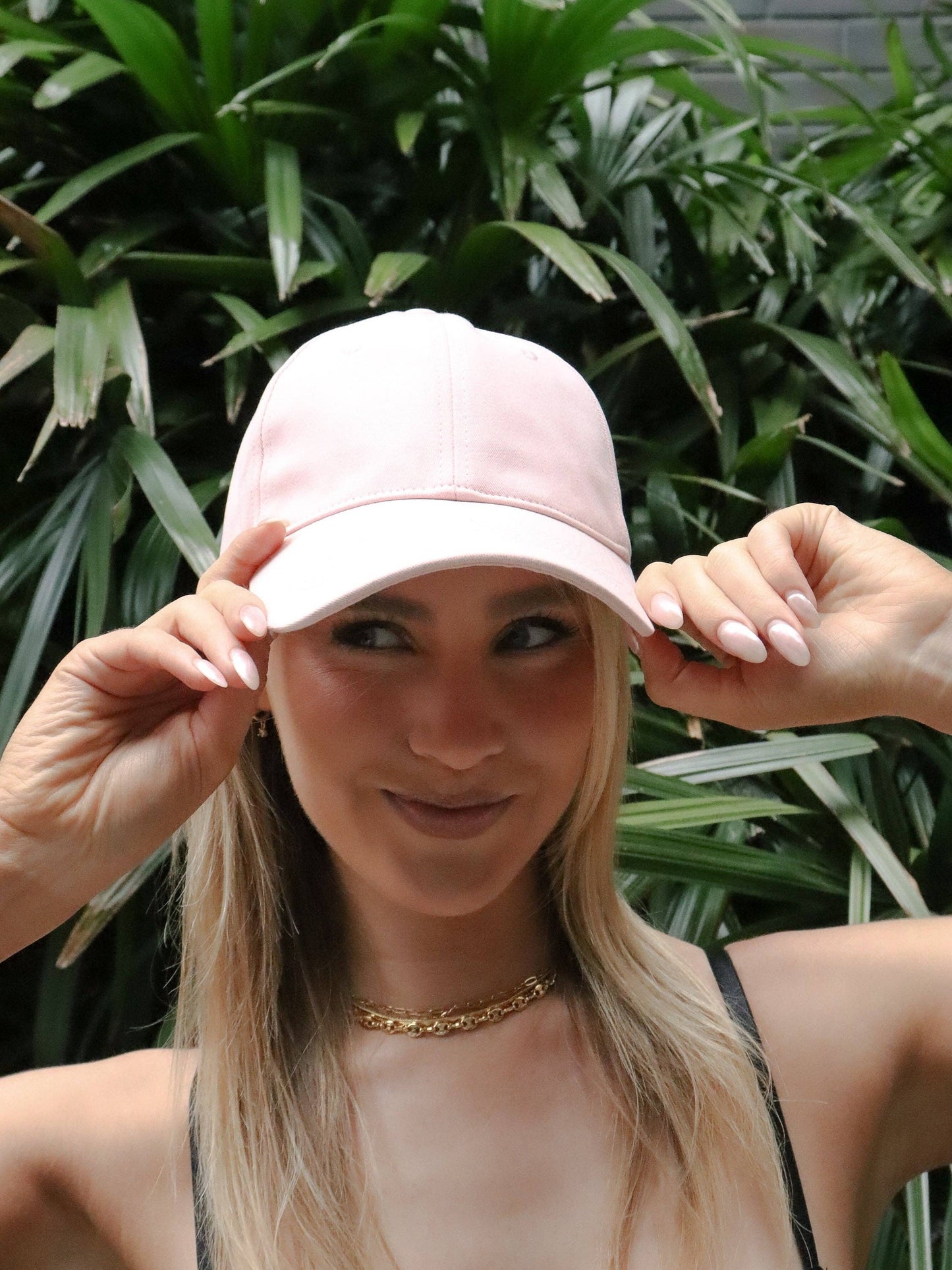 Pink Cotton Baseball Cap