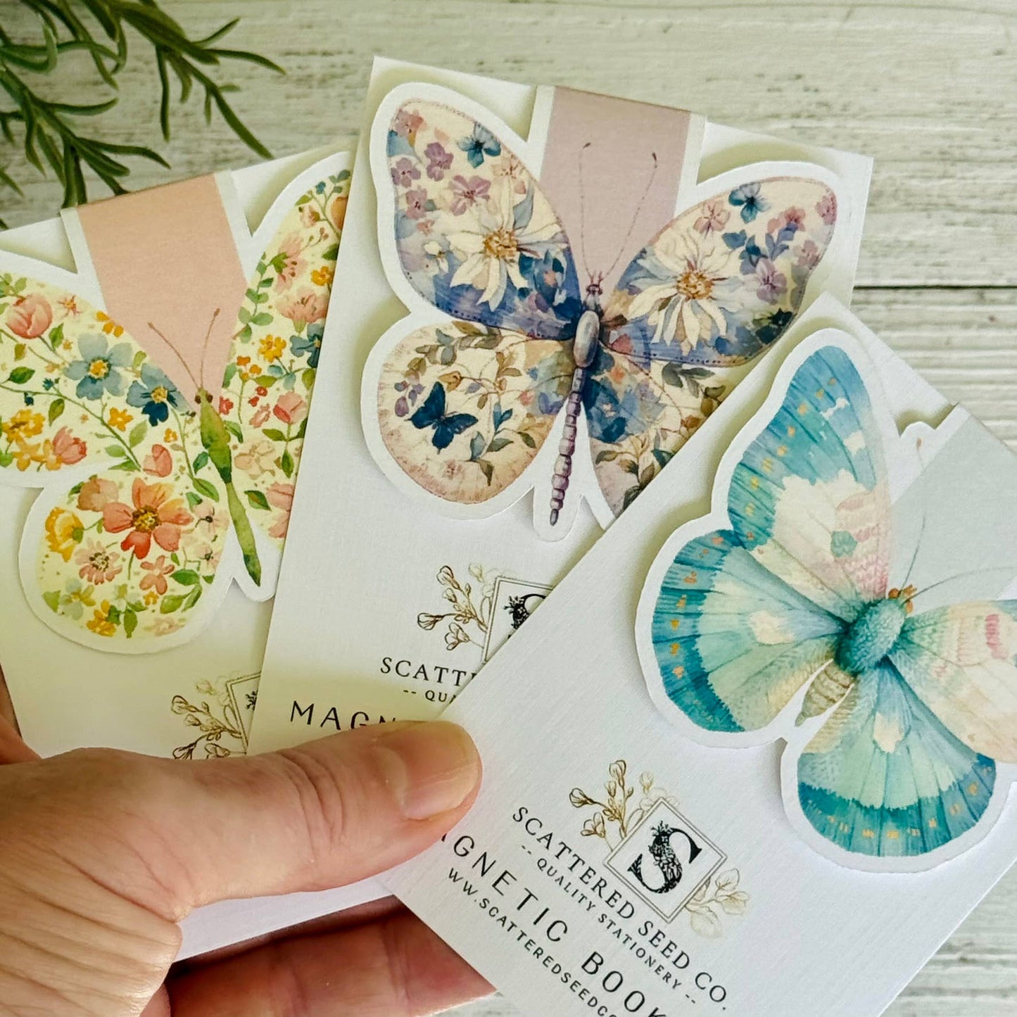 Pastel Butterfly Magnetic Bookmark - Liberty