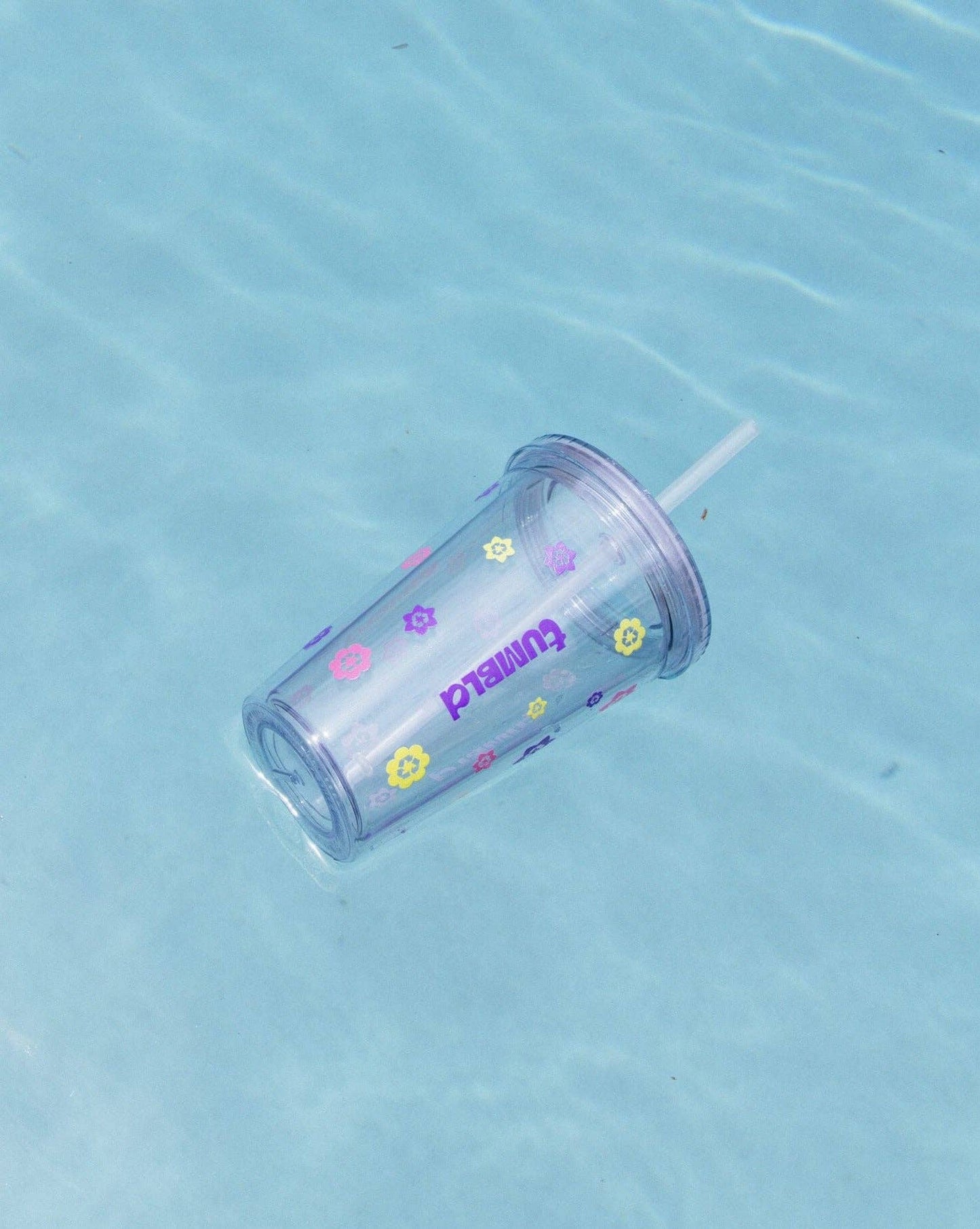 Daily Hydration Insulated Tumbler/ Coffee Cup - Clear Floral