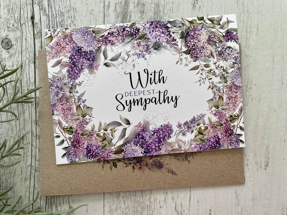 Sweet Lilacs card - With Deepest Sympathy Card