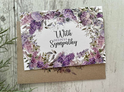 Sweet Lilacs card - With Deepest Sympathy Card