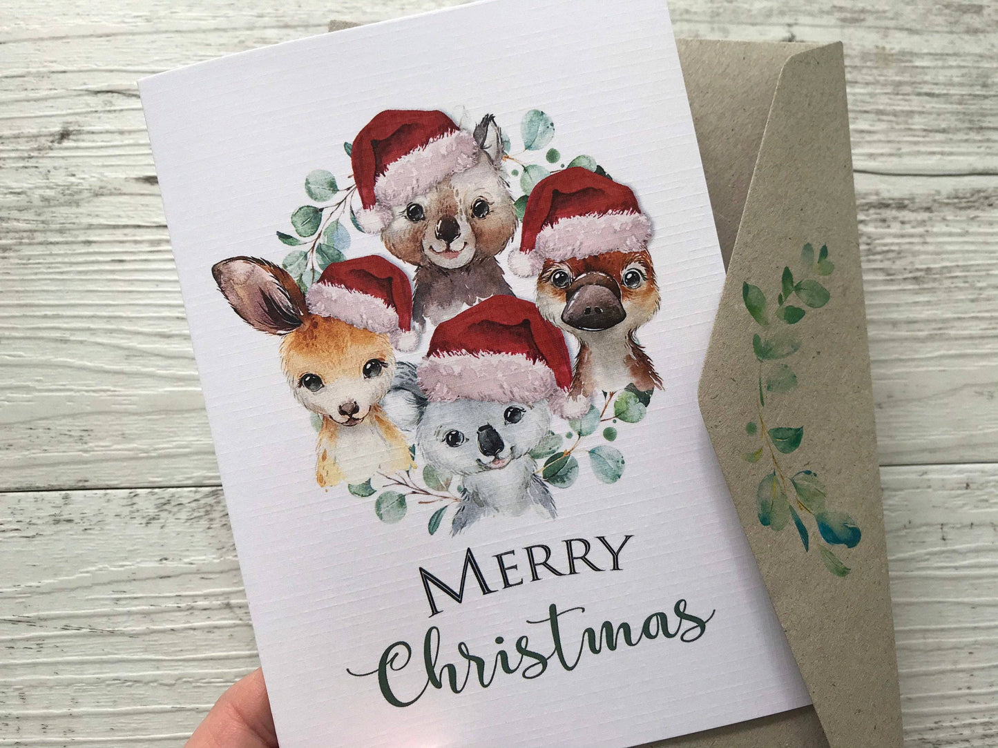 AUSTRALIAN ANIMALS CHRISTMAS Card: Regular