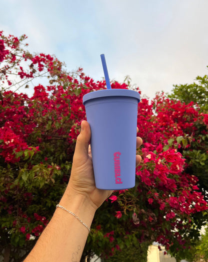 Daily Hydration Insulated Tumbler / Coffee Cup - Grape