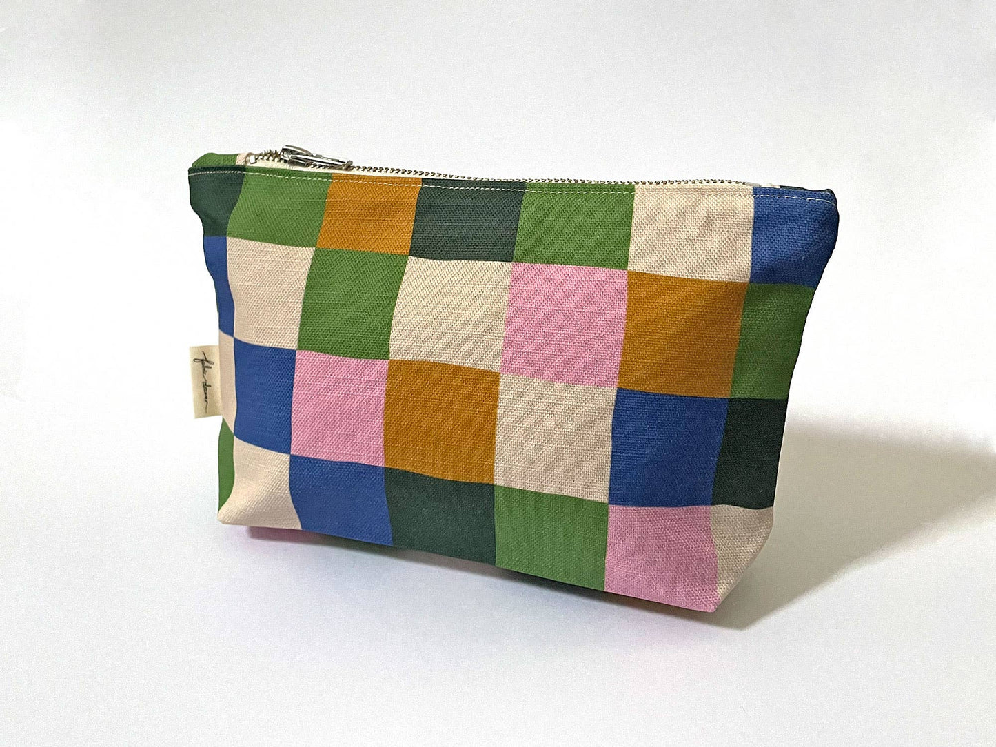 Handmade Make-up, Travel, Clutch Zip Purse - Picnic (Dark)