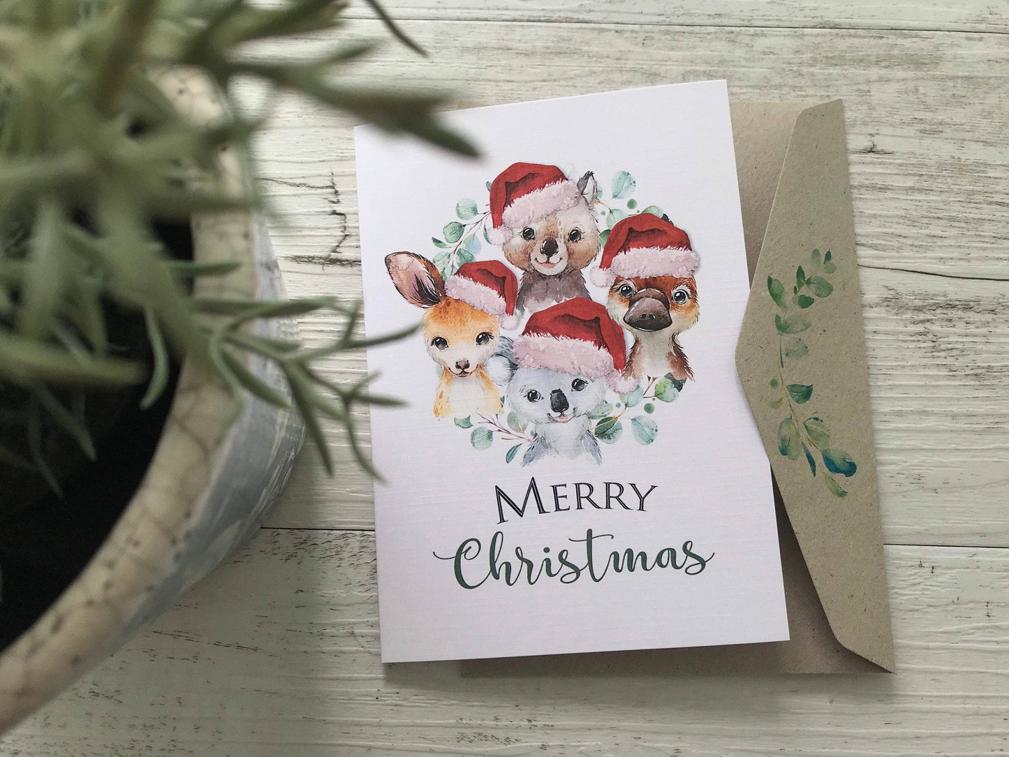 AUSTRALIAN ANIMALS CHRISTMAS Card: Regular