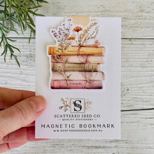 Magnetic Bookmark: Spring Floral Books