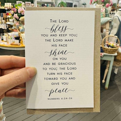 The Lord Bless you & keep you Scripture greeting card - Numbers 6:24-26