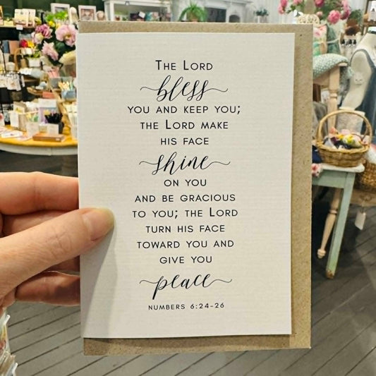 The Lord Bless you & keep you Scripture greeting card - Numbers 6:24-26