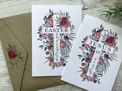 Jesus is Risen Card - Australian Florals