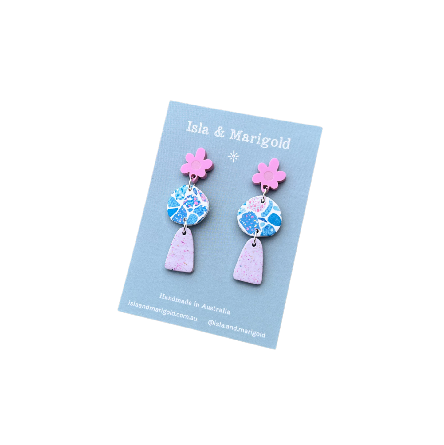 Handmade Earrings- Terrazzo Dangles