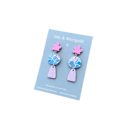 Handmade Earrings- Terrazzo Dangles