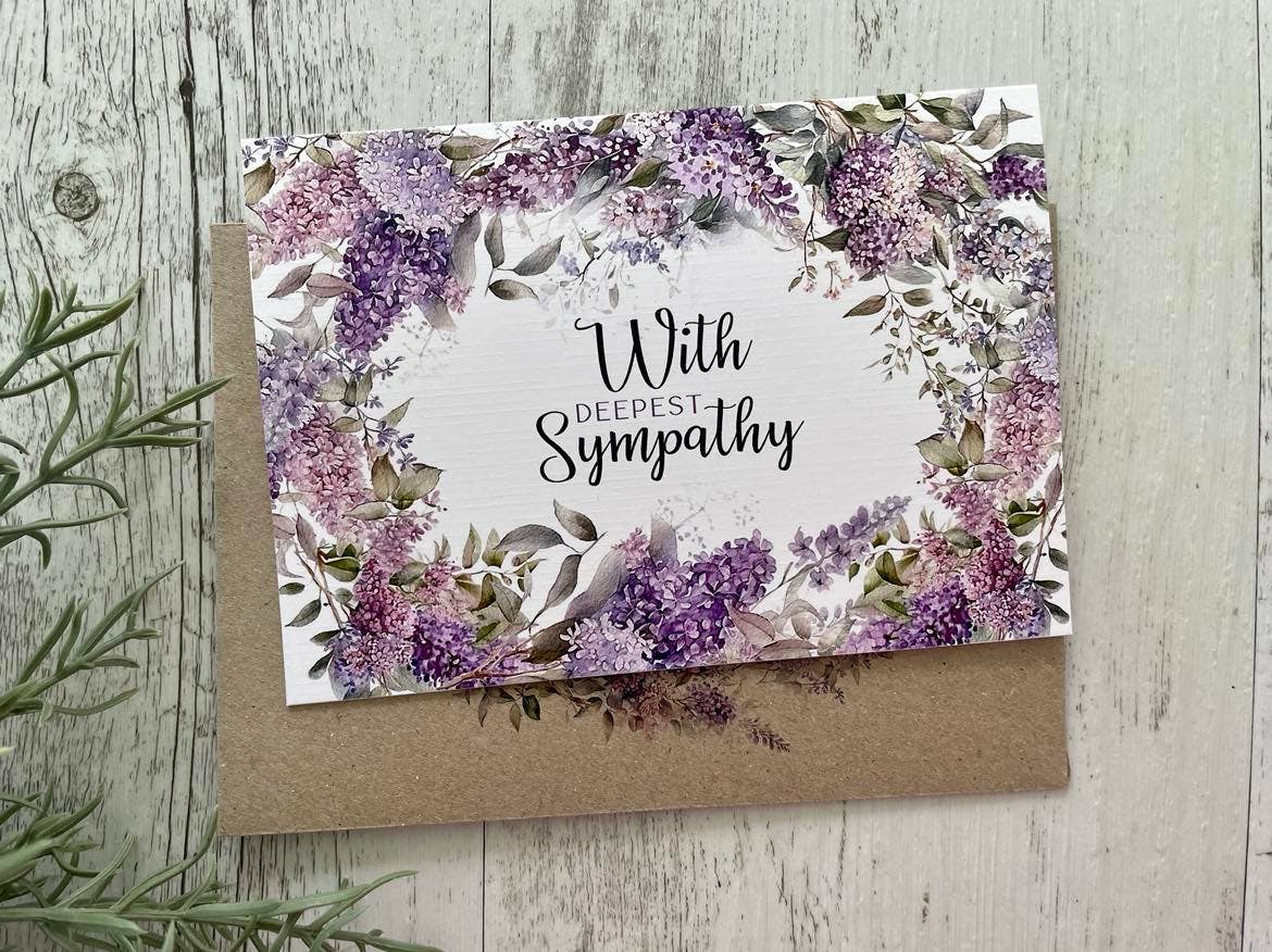 Sweet Lilacs card - With Deepest Sympathy Card