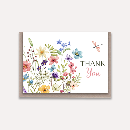 Wildflower Thank You Card