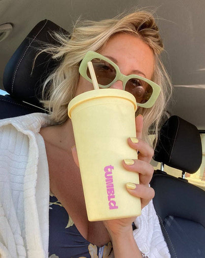 Daily Hydration Insulated Tumbler / Coffee Cup - Sunshine