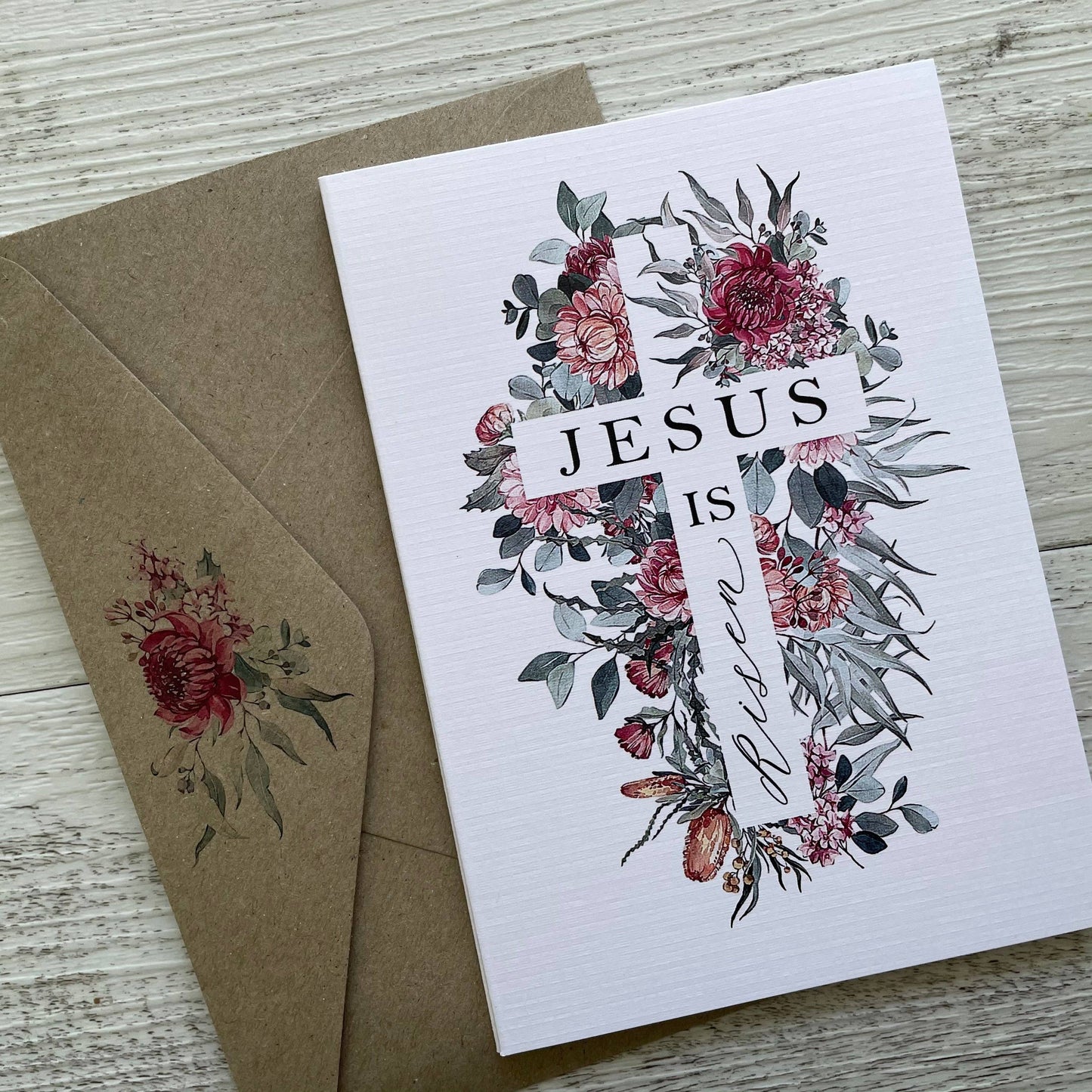 Jesus is Risen Card - Australian Florals