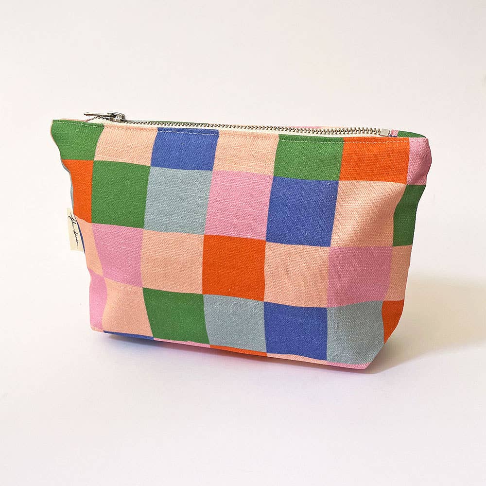 Handmade Make-up, Travel, Clutch Zip Purse - Picnic