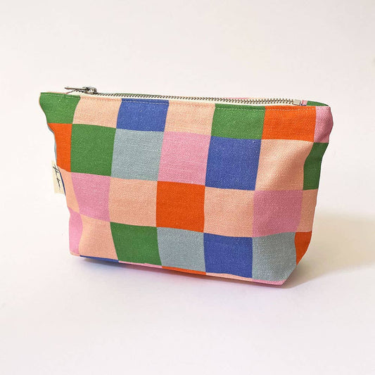 Handmade Make-up, Travel, Clutch Zip Purse - Picnic