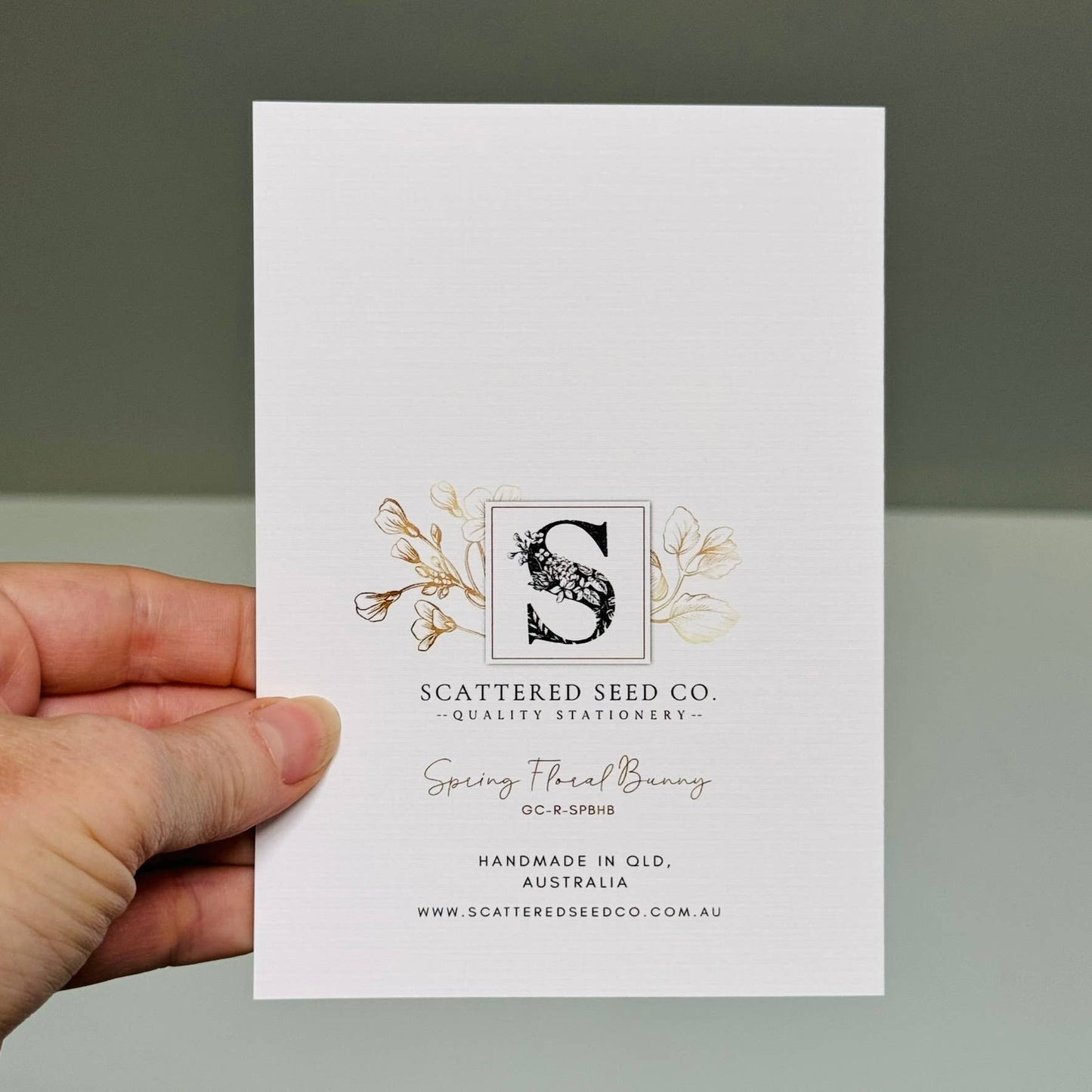 Floral Bunny card - Thinking of you