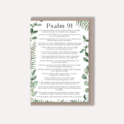 Psalm 91 Christian Card - Neutral