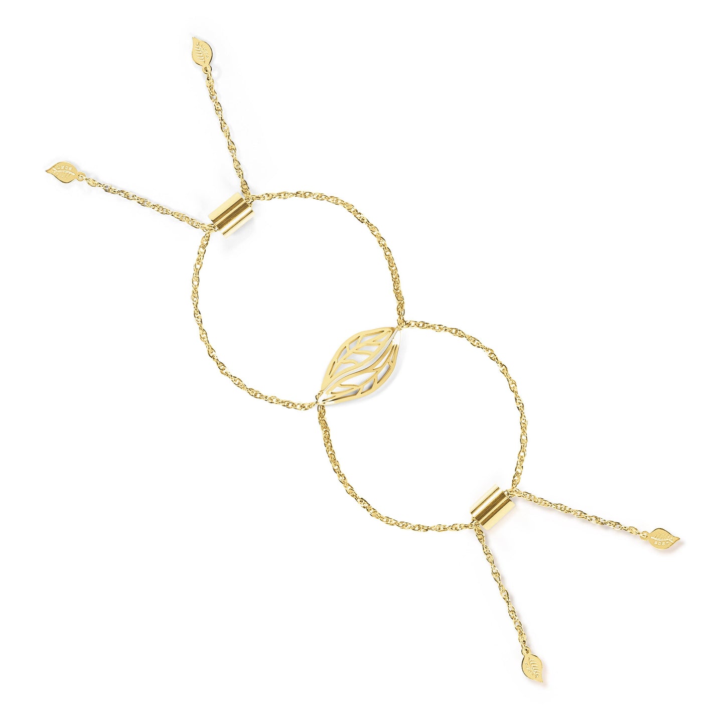 Embracing Peace Bracelet Set: Gold (set of two)