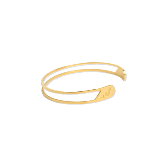 Faith Like a Mustard Seed Cuff Bracelet: Gold / 6 inch