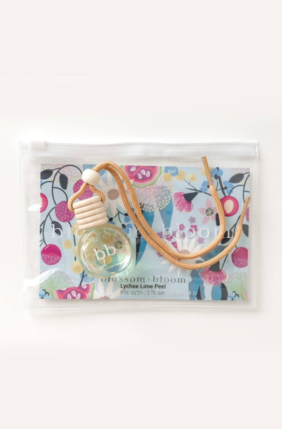 10 ml reusable diffuser with lychee lime peel scent, packaged in a sleek bottle with lovely floral packaging for a refreshing and elegant touch.