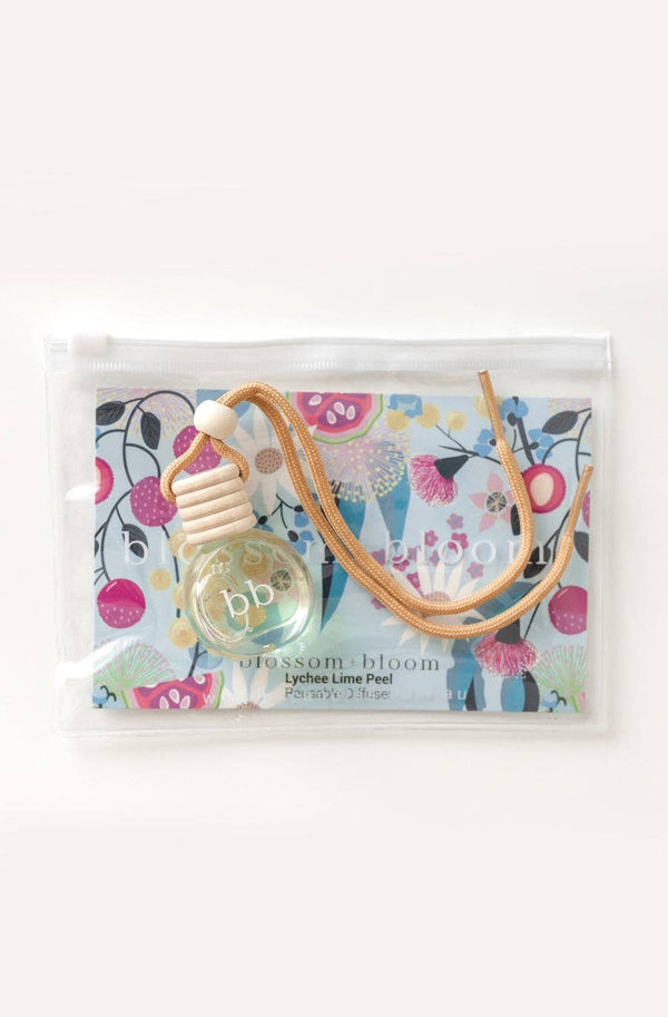 10 ml reusable diffuser with lychee lime peel scent, packaged in a sleek bottle with lovely floral packaging for a refreshing and elegant touch.